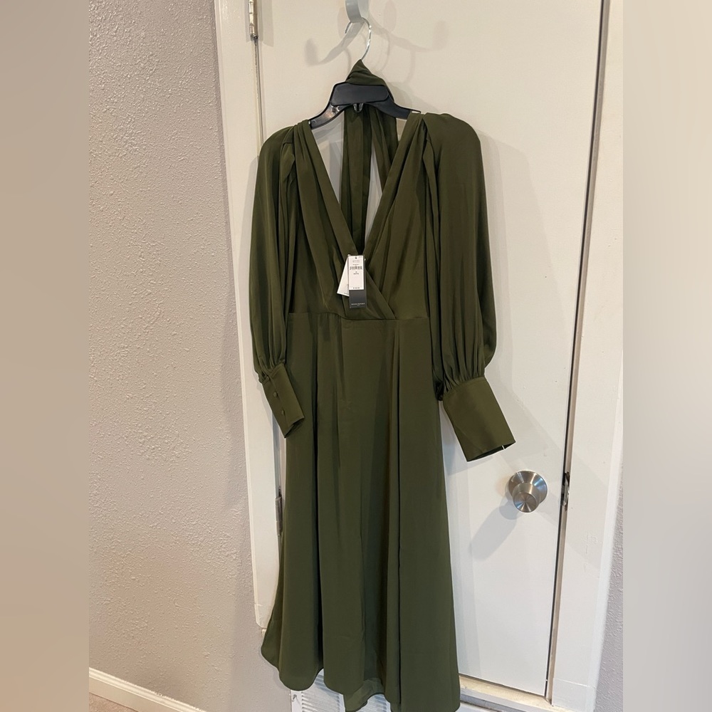 NWT Stunning Army green banana republic dress.